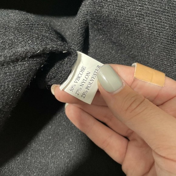 NWT LF BSBW Ribbon Black Oversized‎ Cropped Sweater - Picture 9 of 12